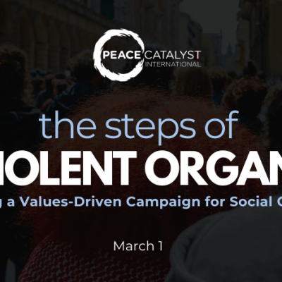The Steps of Nonviolent Organizing: Crafting a Values-Driven Campaign for Social Change, 3/1 @ 3-6 pm&nbsp;ET
