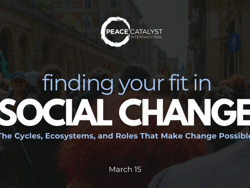 Finding Your Fit in Social Change: Cycles, Ecosystems & Roles Making Change Possible, 3/15 @ 3 pm&nbsp;ET
